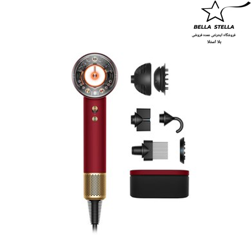 سشوار حرفه ای دایسون مدل Supersonic Nural HD16 Red Velvet Gold